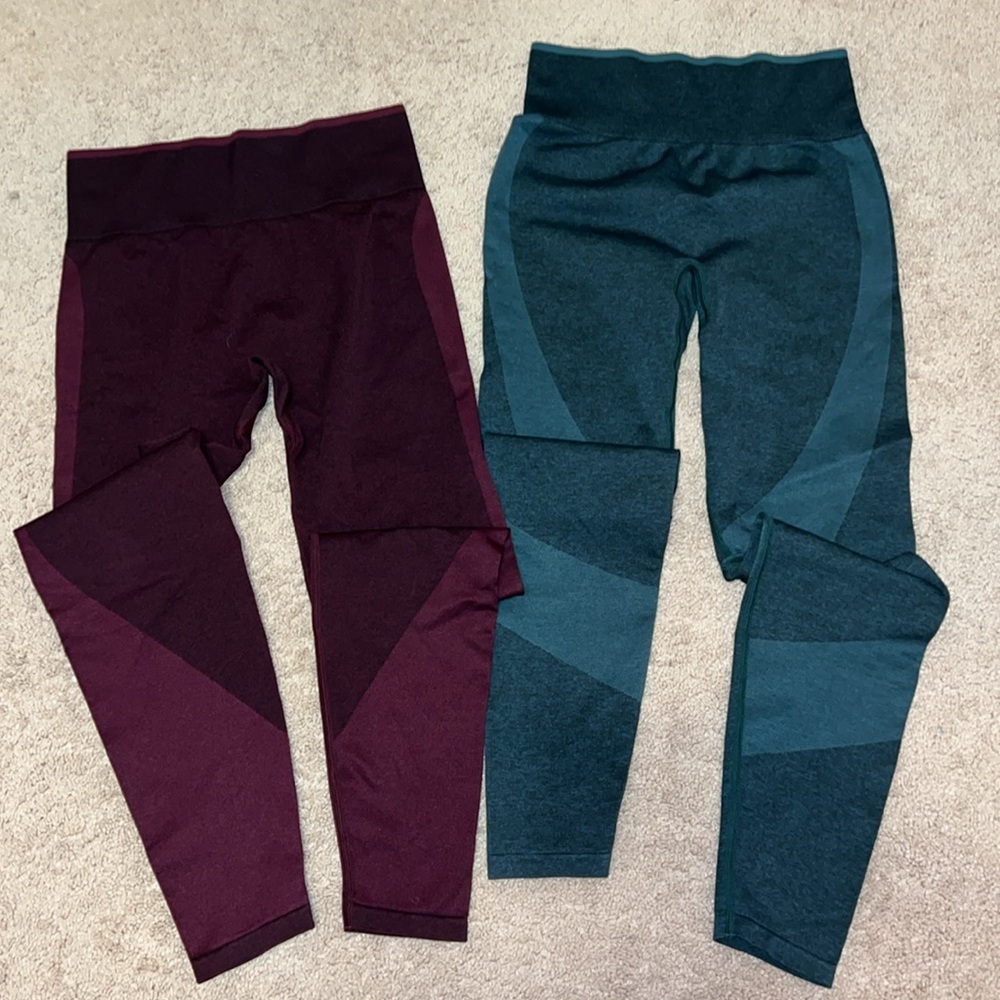2 Pink Victoria Secret Seamless Leggings